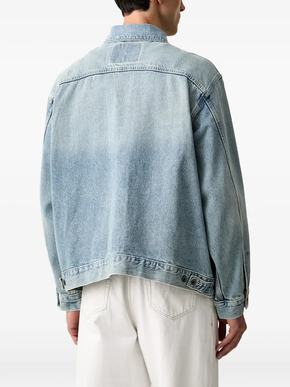 Levi's Sunrise gerafeld denim jack Blauw