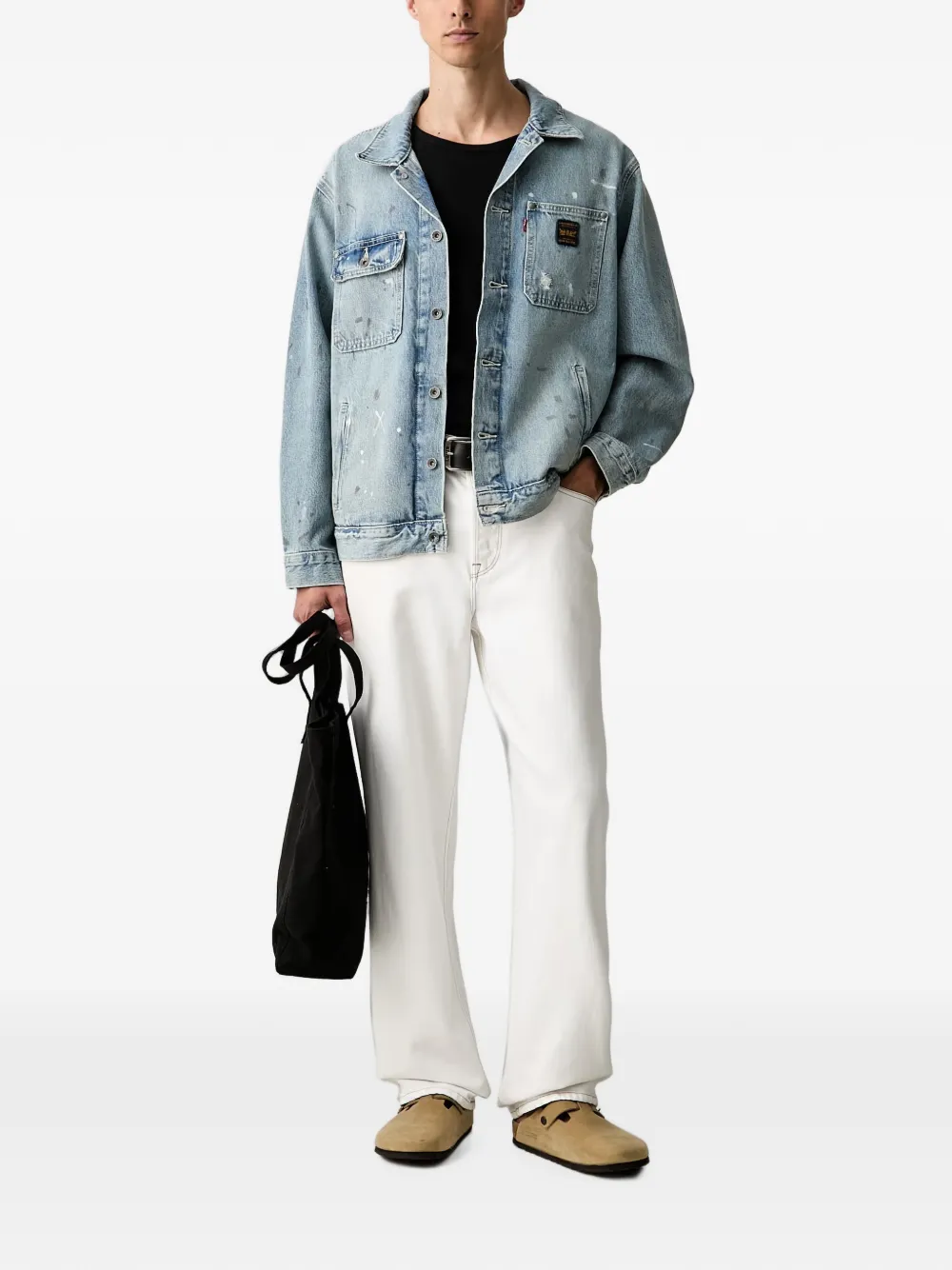 Levi's Sunrise gerafeld denim jack Blauw