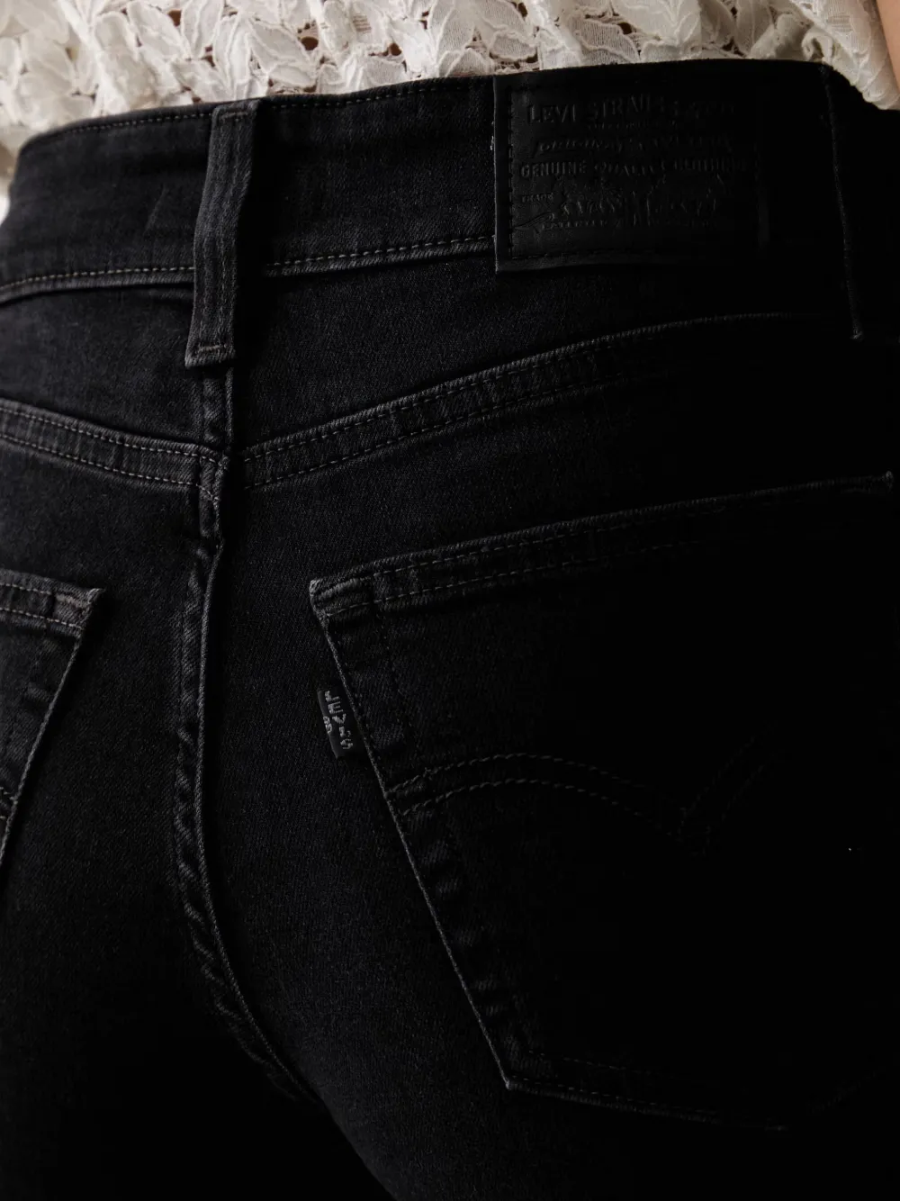Levi's 725 stud-embellished slit-hem bootcut jeans Zwart