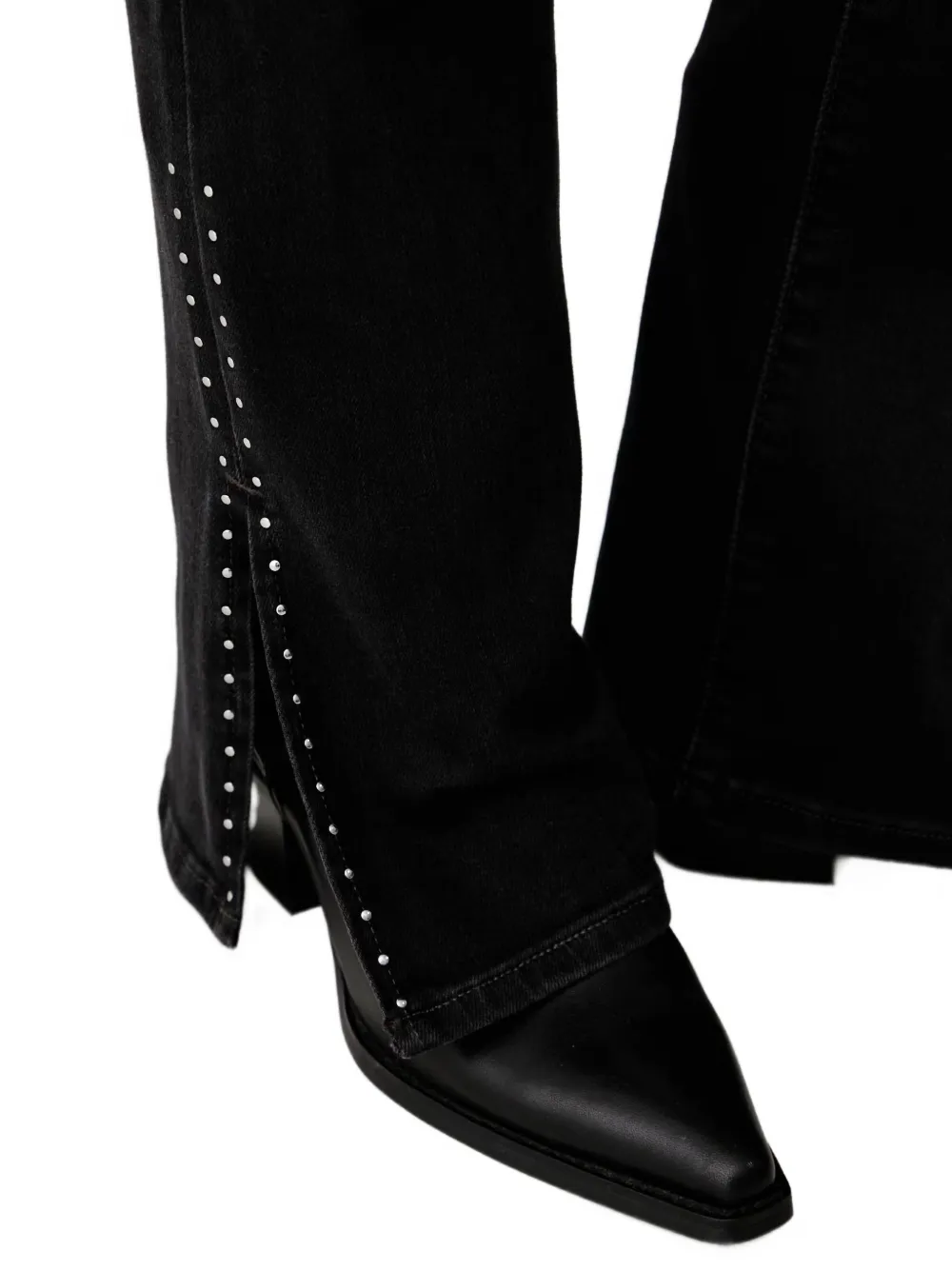 Levi's 725 stud-embellished slit-hem bootcut jeans Zwart
