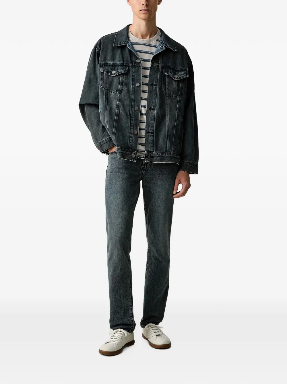 Levi's Relaxed Trucker denim jack met vervaagd effect Grijs