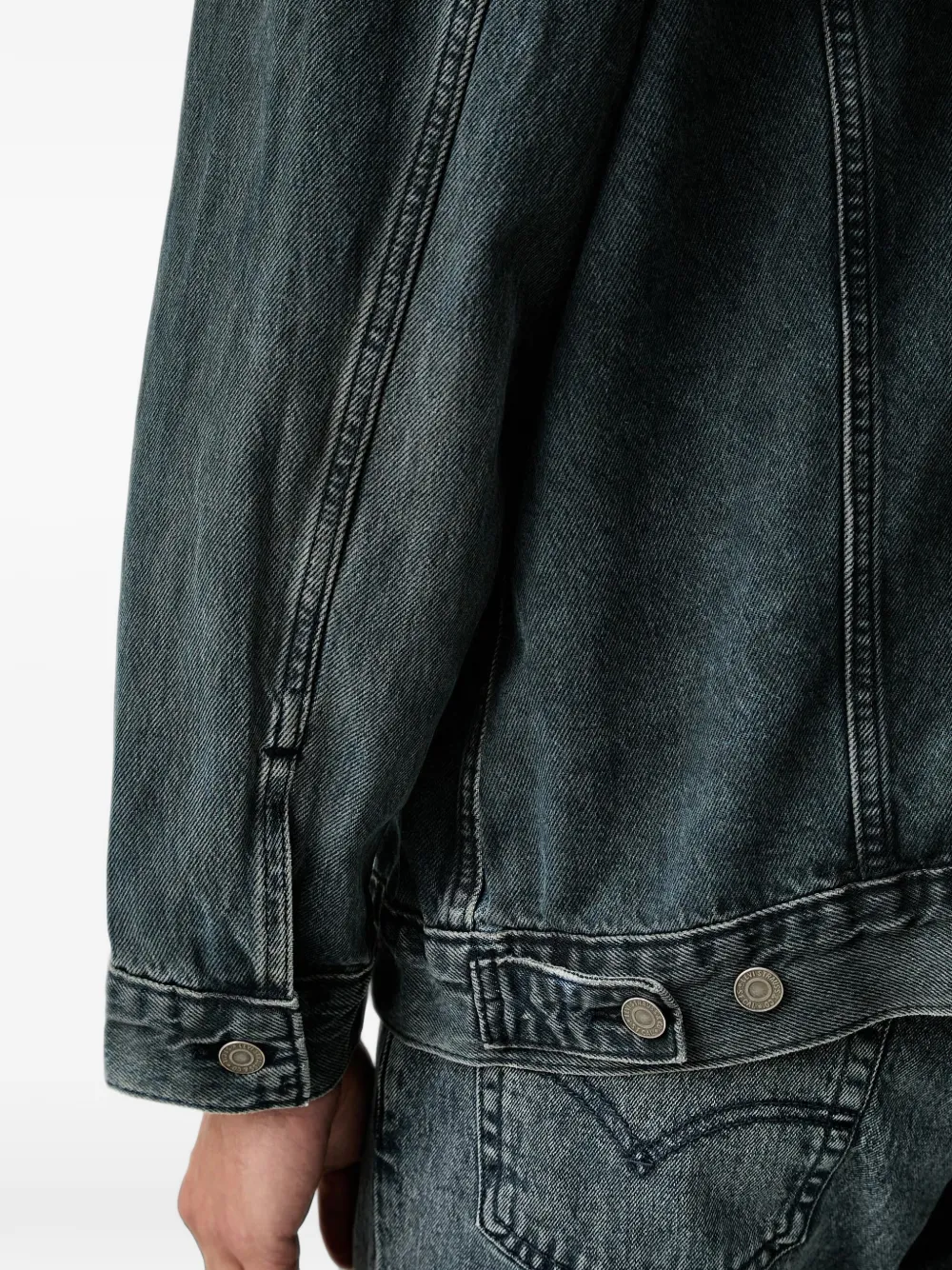 Levi's Relaxed Trucker denim jack met vervaagd effect Grijs