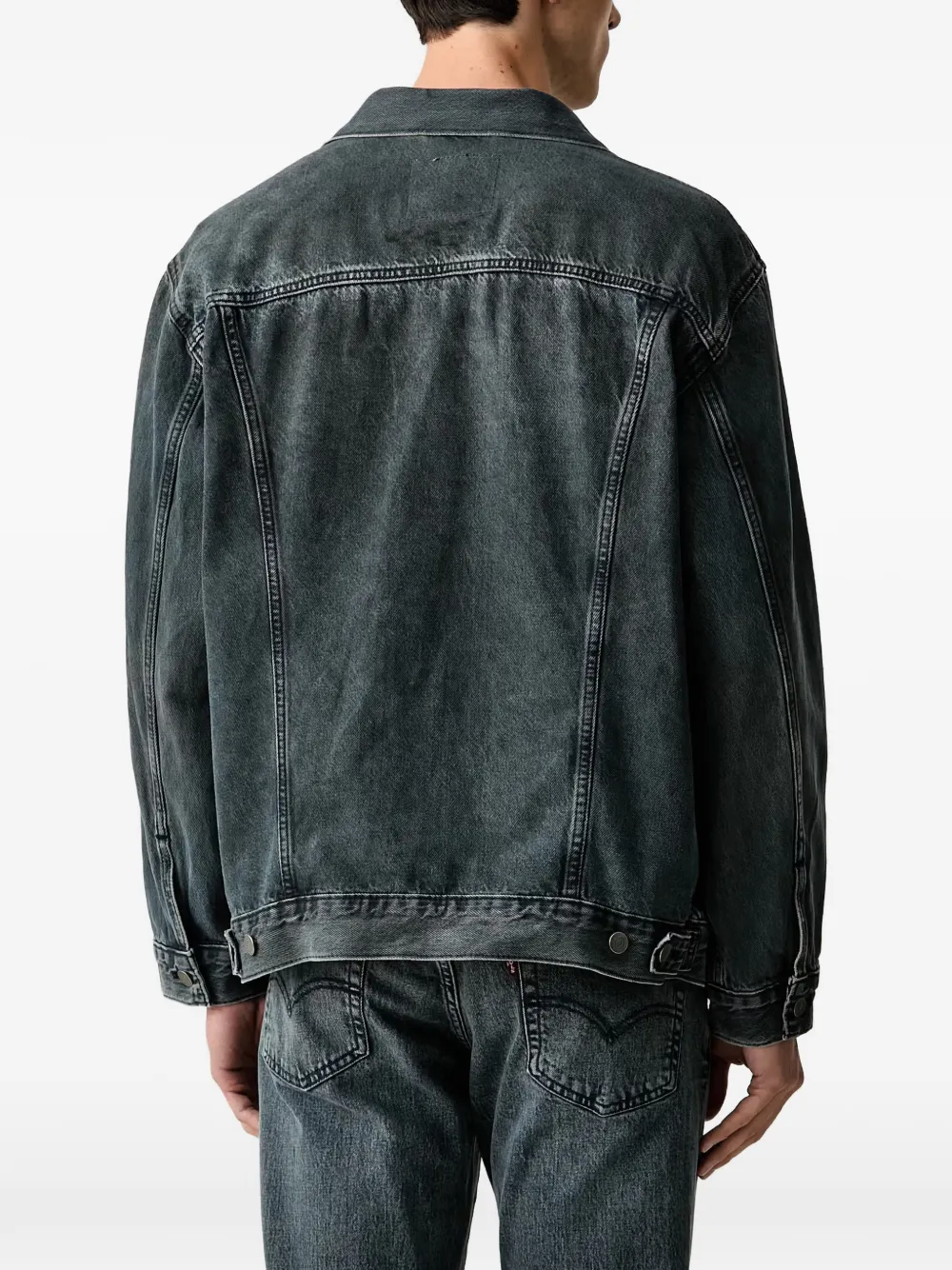 Levi's Relaxed Trucker denim jack met vervaagd effect Grijs