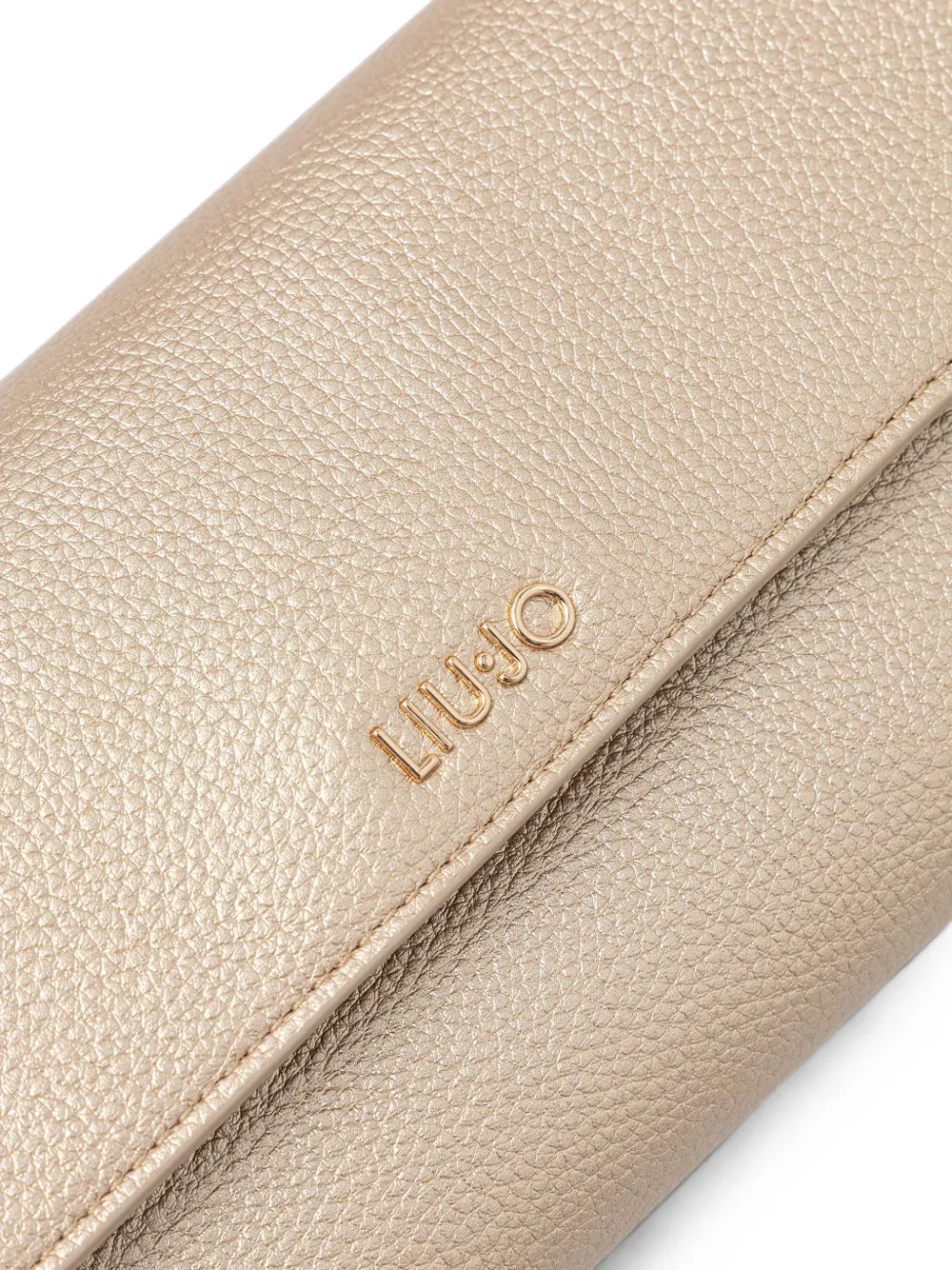 LIU JO Clutch met logoplakkaat en bewerkt effect Goud
