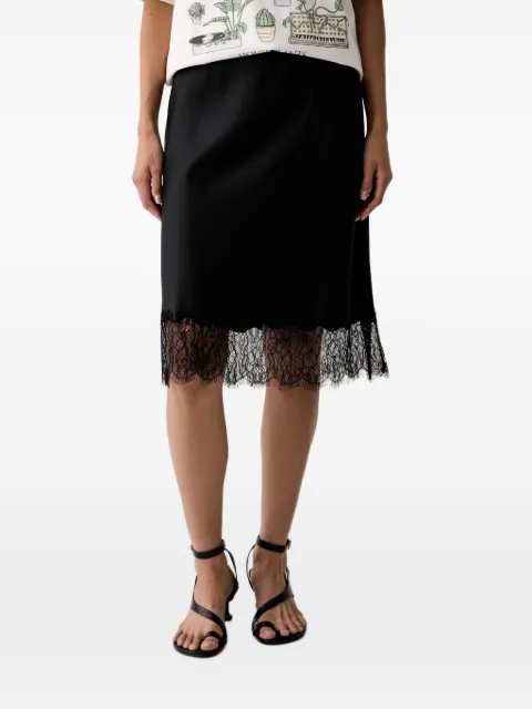 Levi's lace-trim slip midi skirt