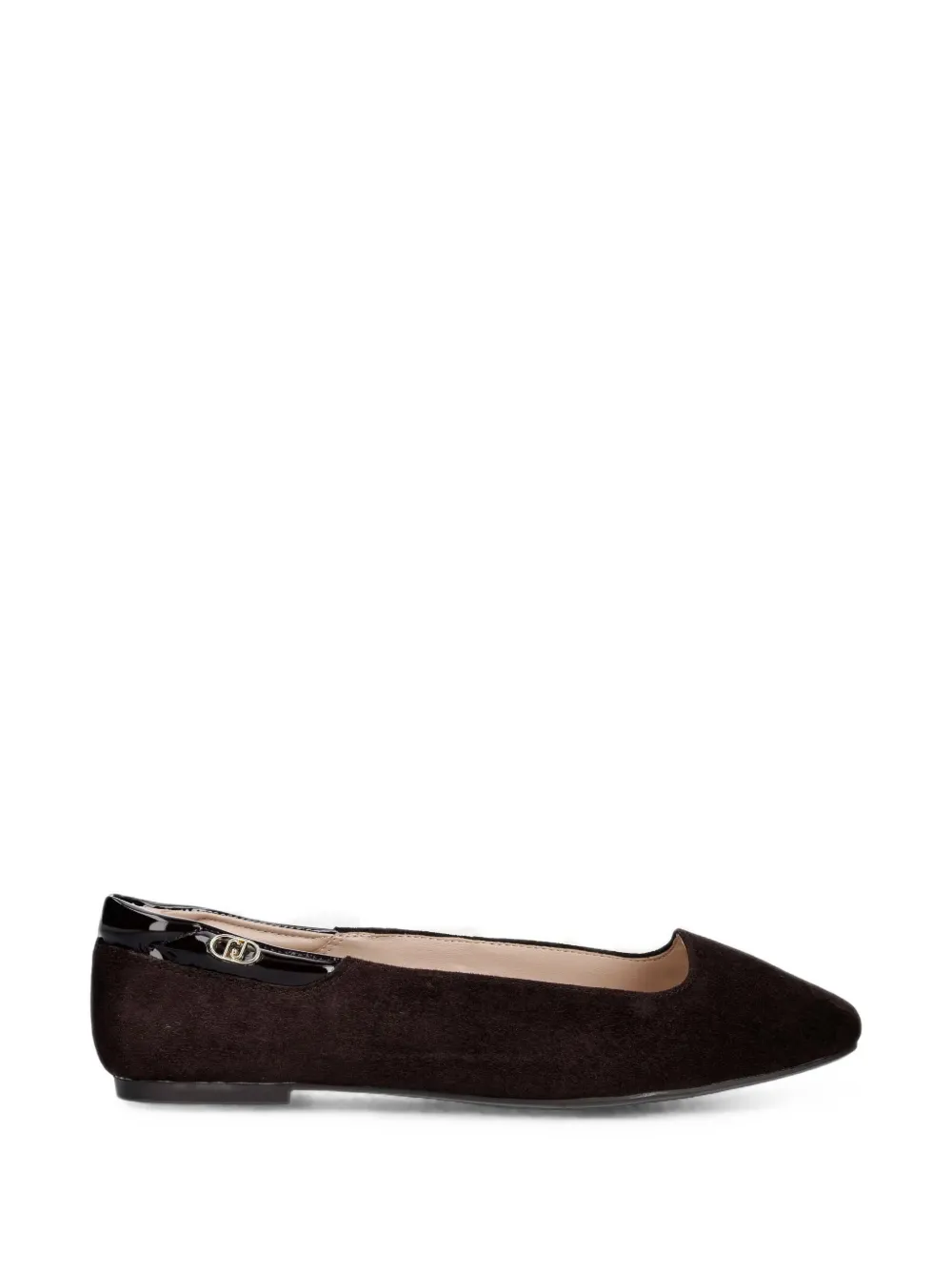 LIU JO logo-plaque almond-toe ballet flats