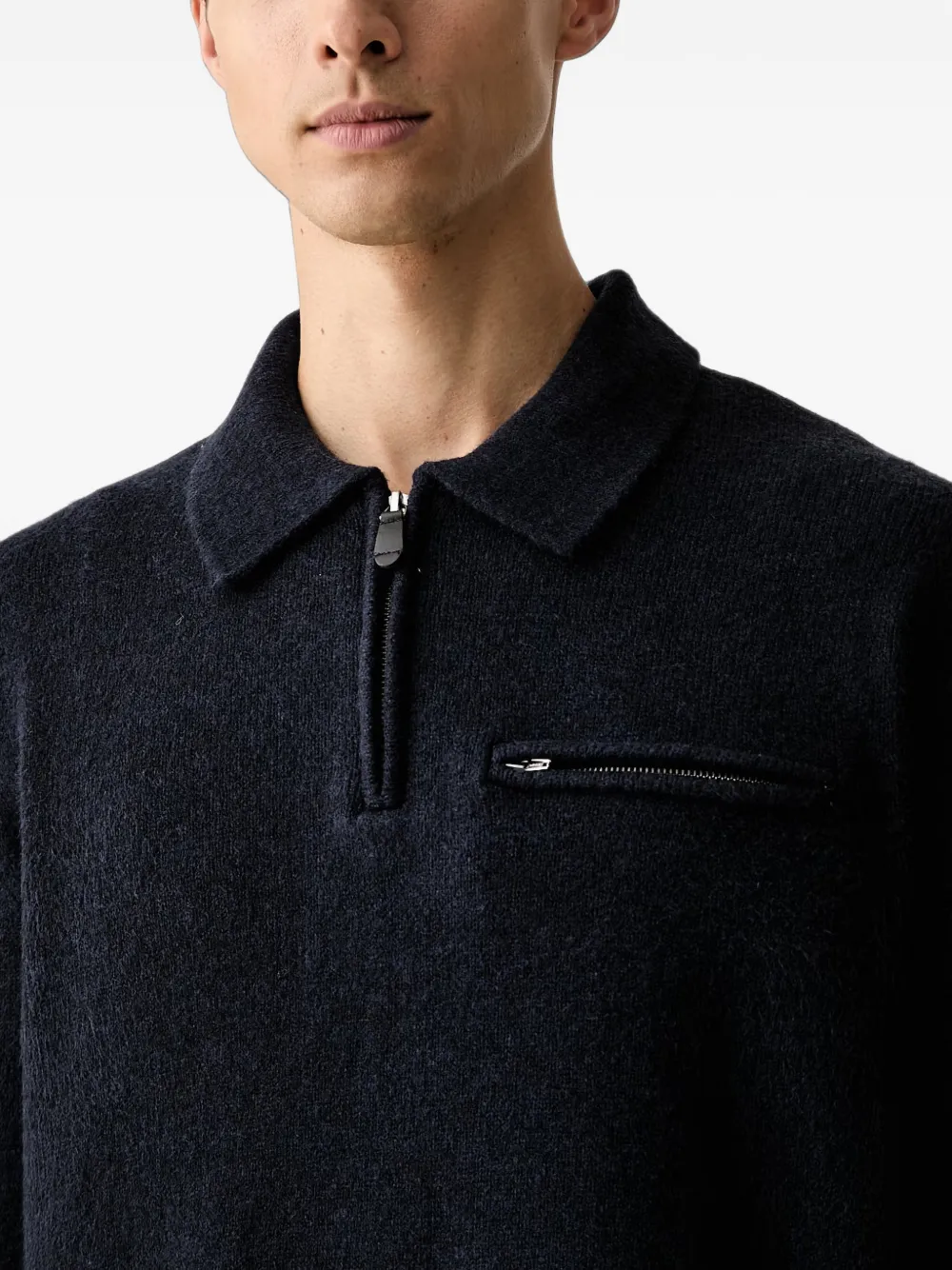 Levi's Boulder quarter-zip sweater Blauw