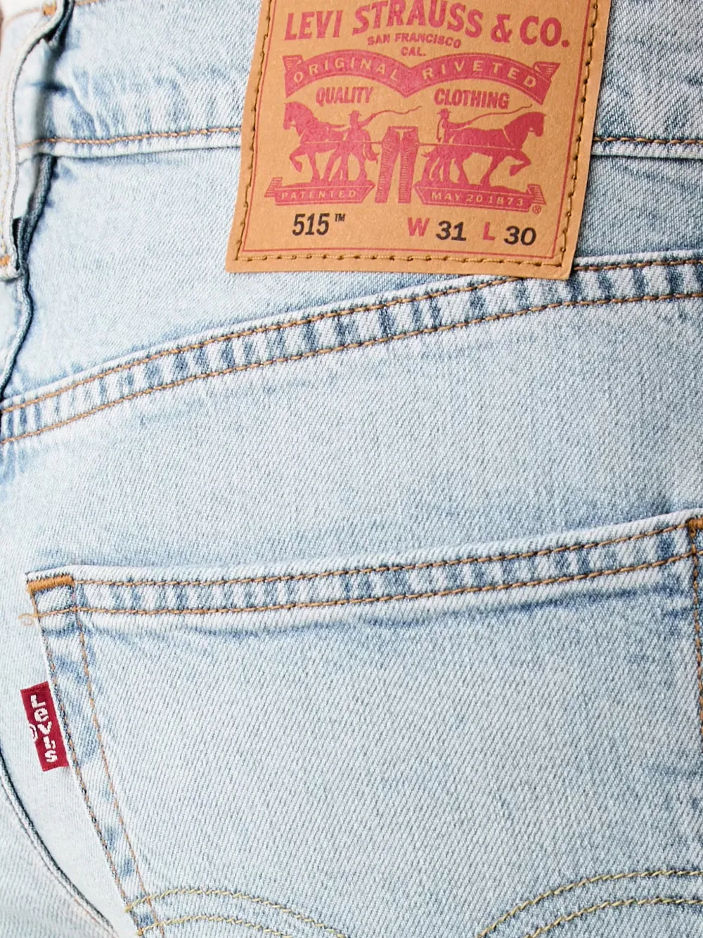 Levi's 515™ gerafelde jeans met toelopende pijpen Blauw