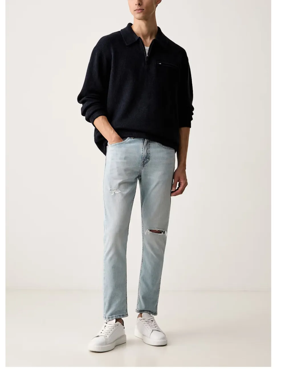 Levi's 515™ gerafelde jeans met toelopende pijpen Blauw