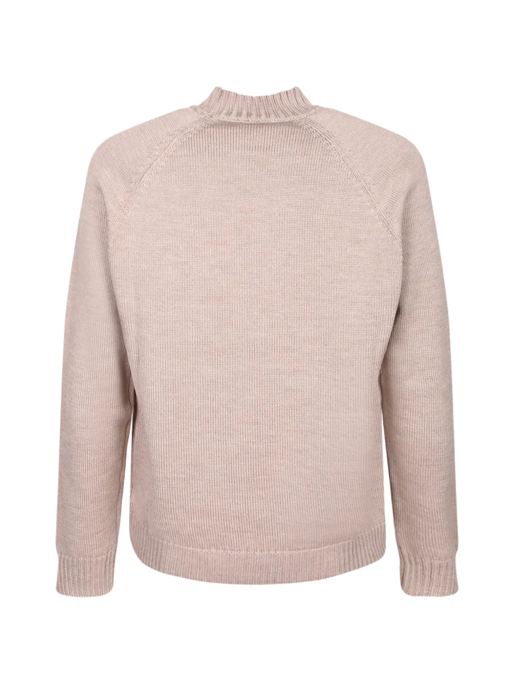 Zanone Trui met raglan mouwen en hoge hals Beige