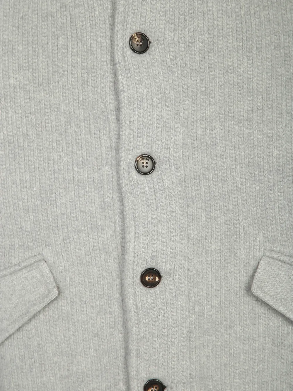 Zanone ribbed-knit button-up cardigan Grijs