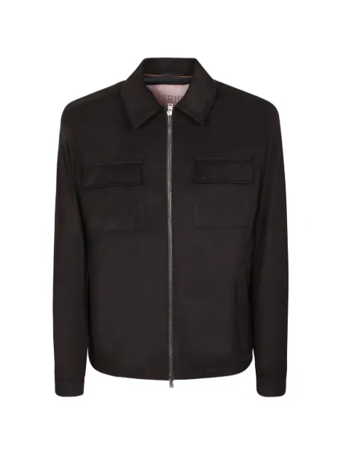 Herno zip-up chest-pocket overshirt