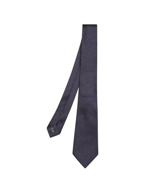 Zegna navy blue silk tie