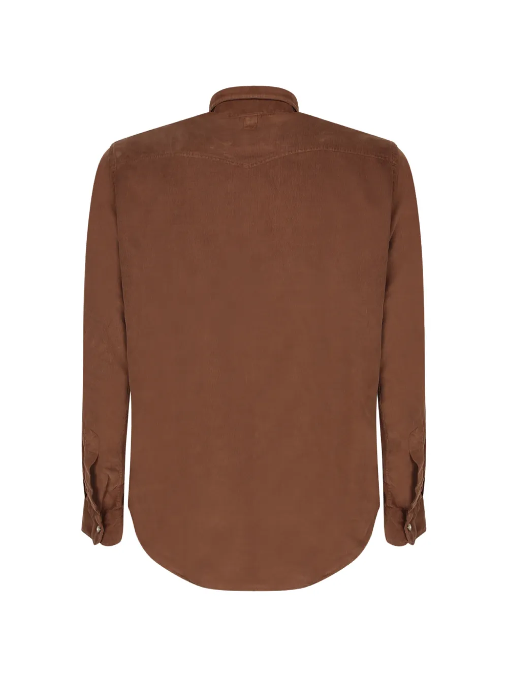 Canali Ribfluwelen overhemd Bruin