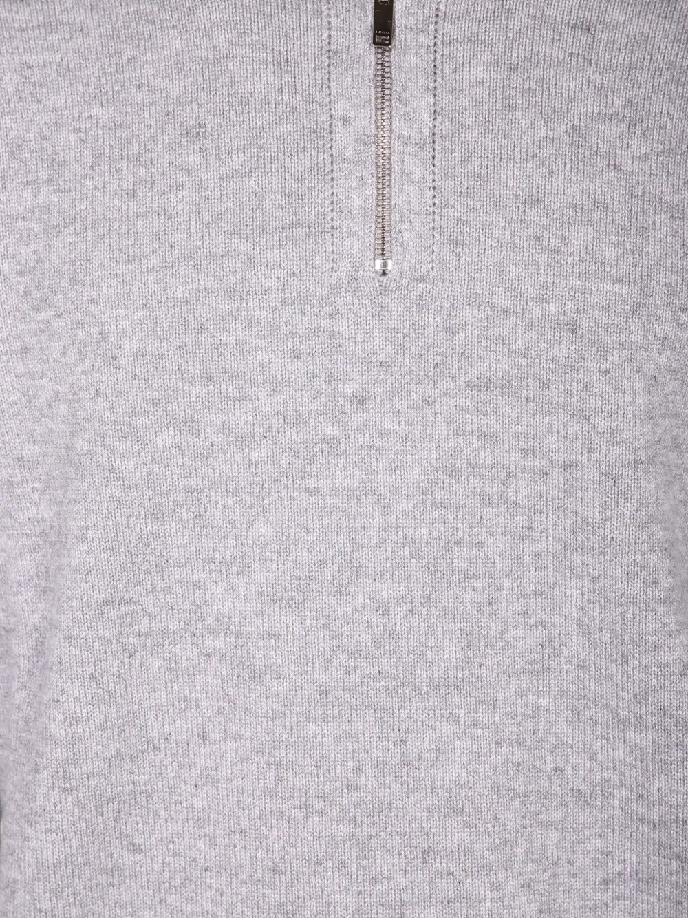 Zanone quarter-zip knitted sweater Grijs