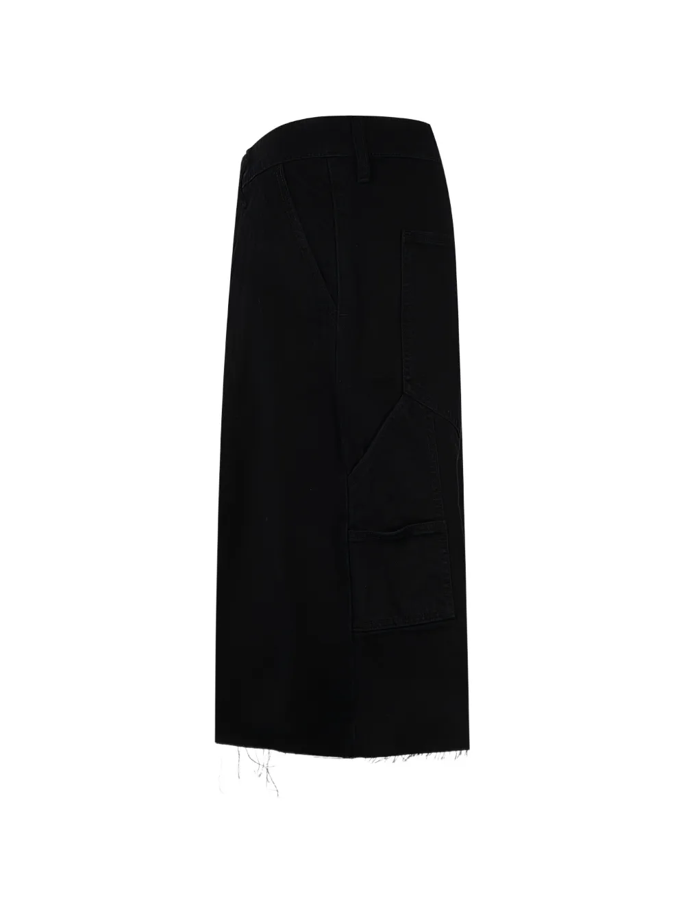 FEAR OF GOD ESSENTIALS raw-cut 5-pocket shorts Zwart