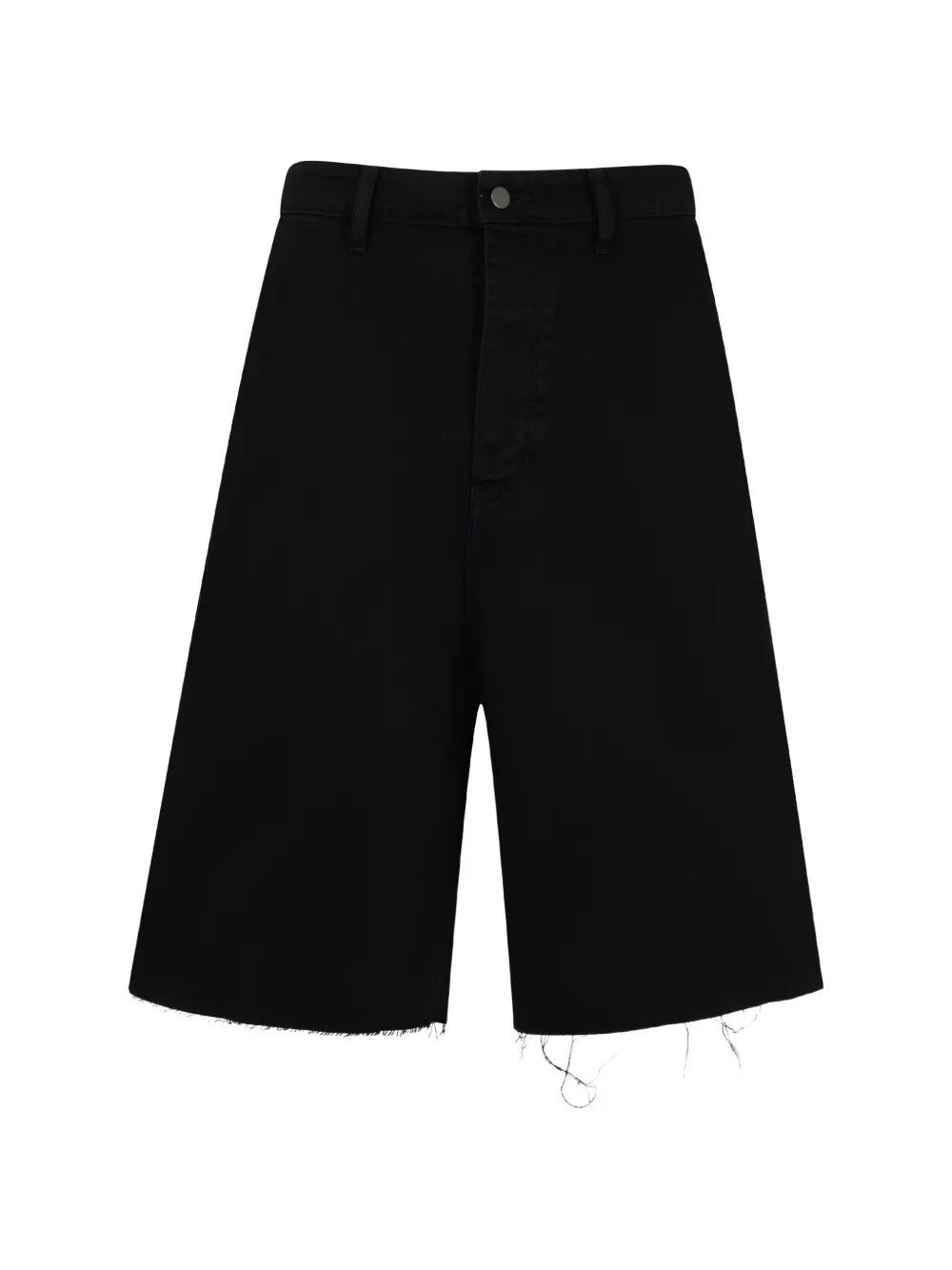 FEAR OF GOD ESSENTIALS raw-cut 5-pocket shorts - Nero