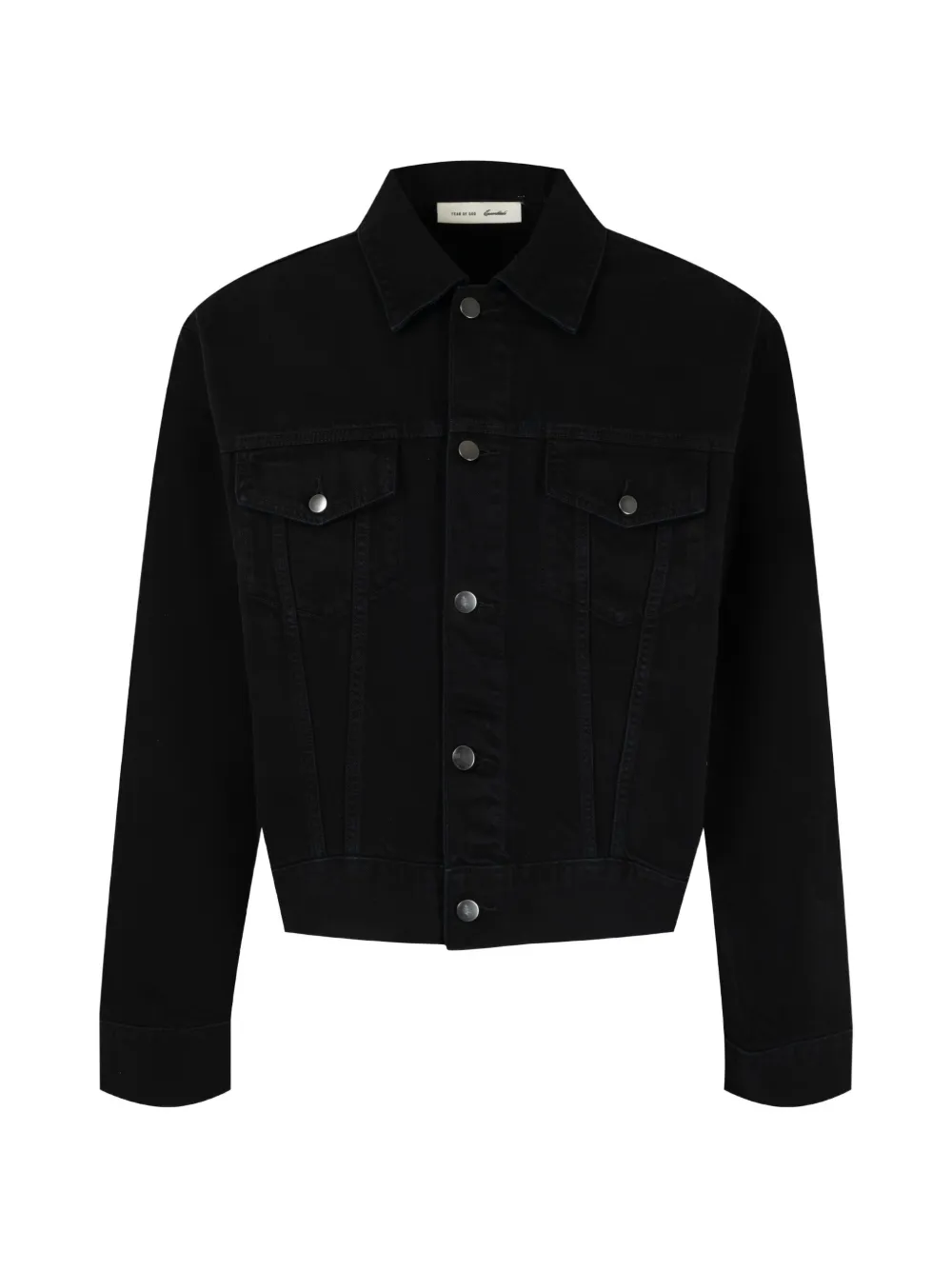 FEAR OF GOD ESSENTIALS overdyed denim jacket - Nero