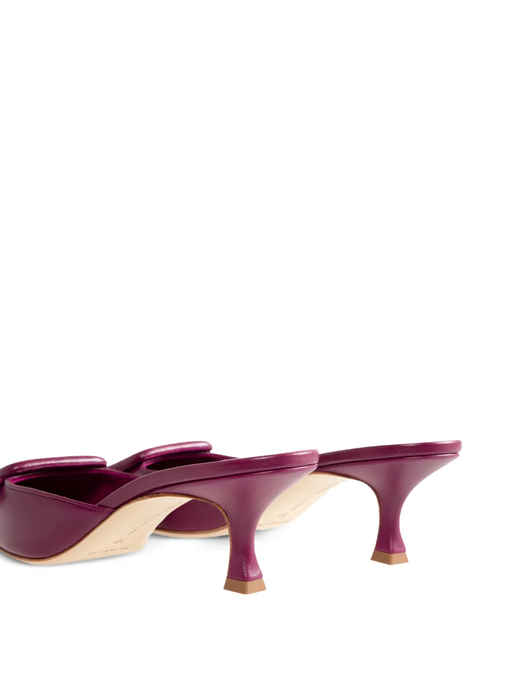 Manolo Blahnik Maysale buckle-detail mules Paars