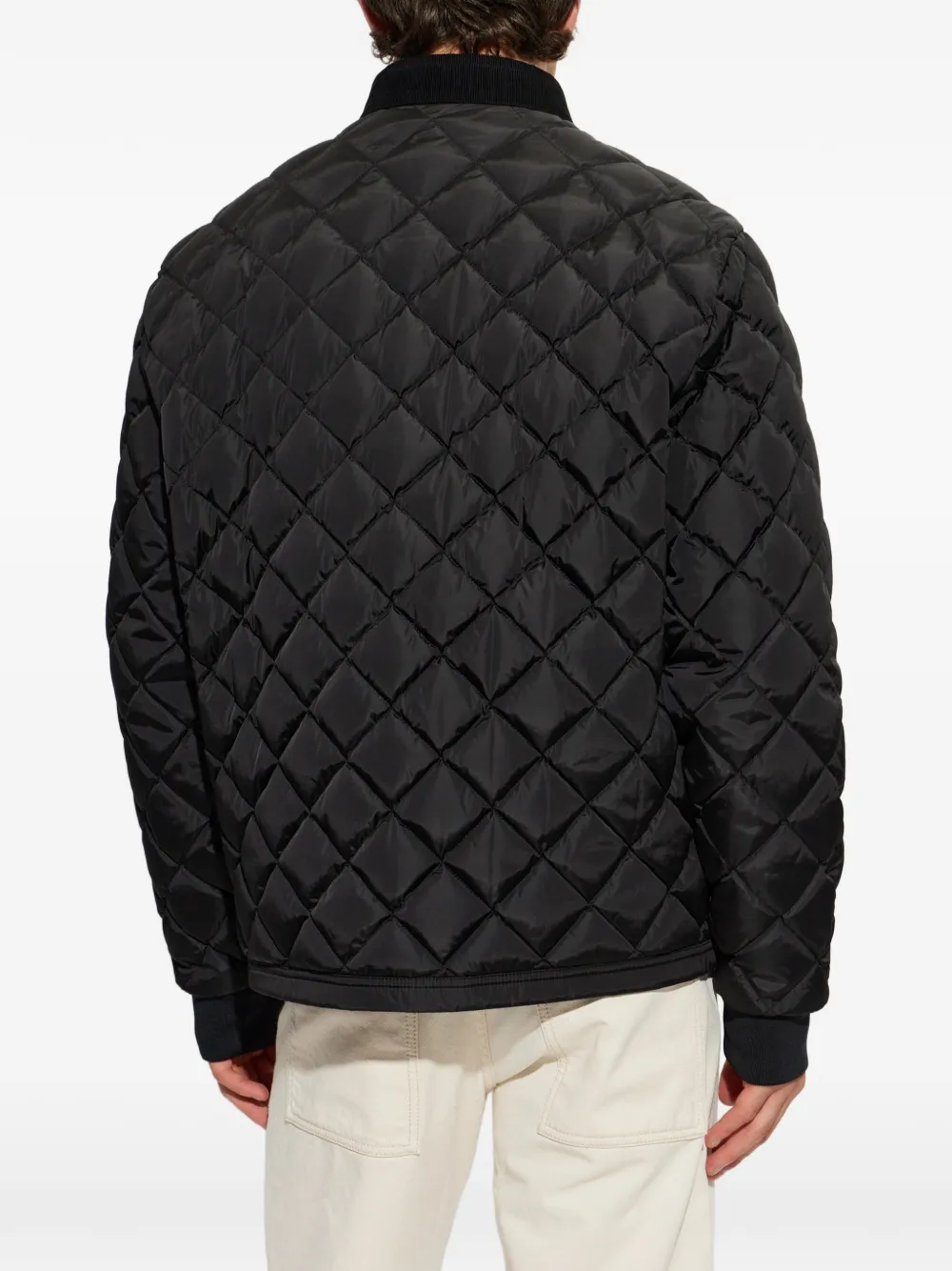 Moncler Eclal gewatteerd jack met diamant Zwart