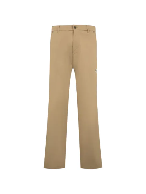 Moncler logo-patch straight-leg trousers