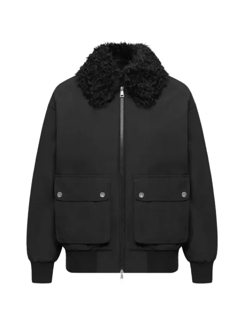 Moncler Rougequeue shearling-collar down jacket