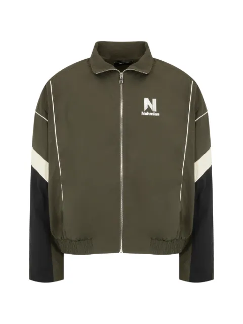 Nahmias logo-print panelled jacket