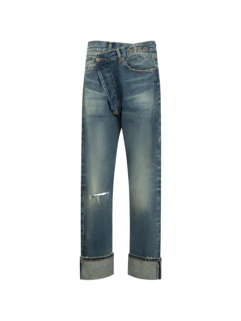 R13 crossover straight-leg jeans