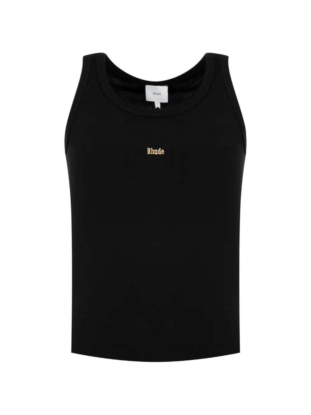 RHUDE logo-embroidered ribbed tank top