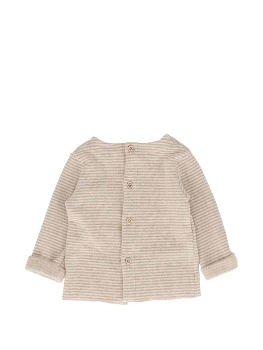 1 + IN THE FAMILY Belfort gestreept T-shirt met zak Beige