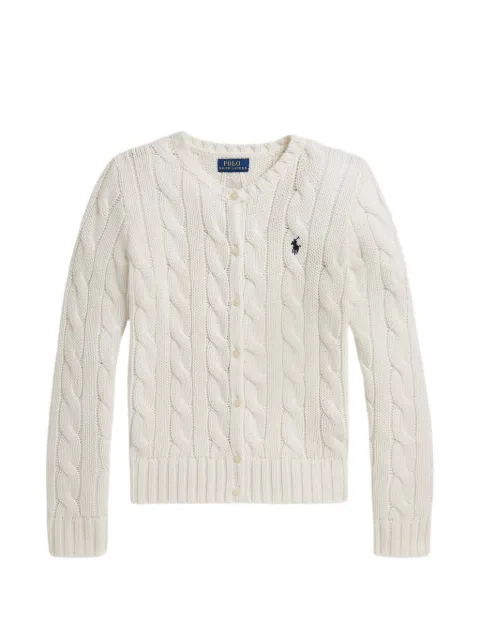 POLO RALPH LAUREN KIDS cable-knit cotton cardigan