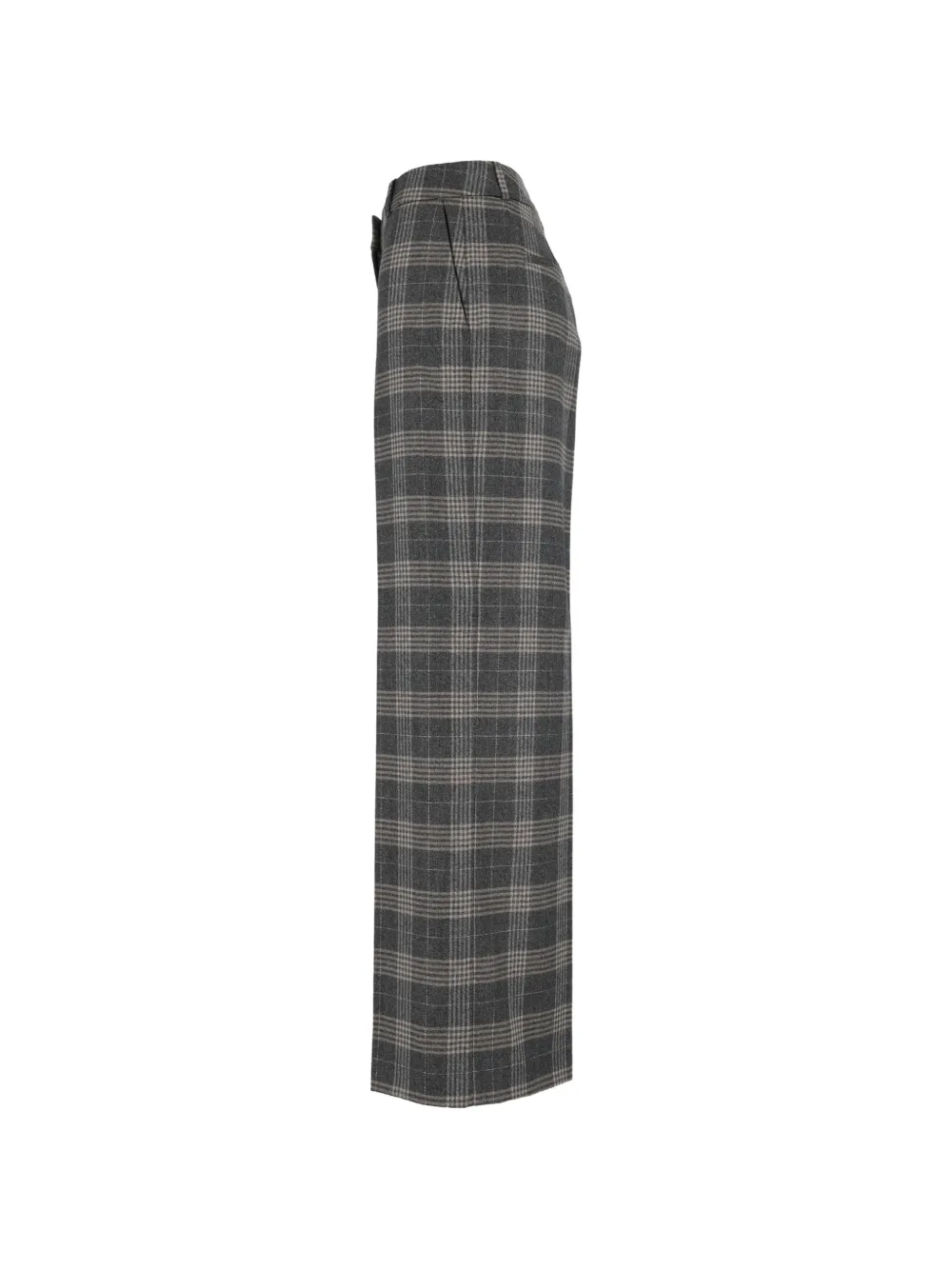 Peserico check-pattern wide-leg trousers Grijs