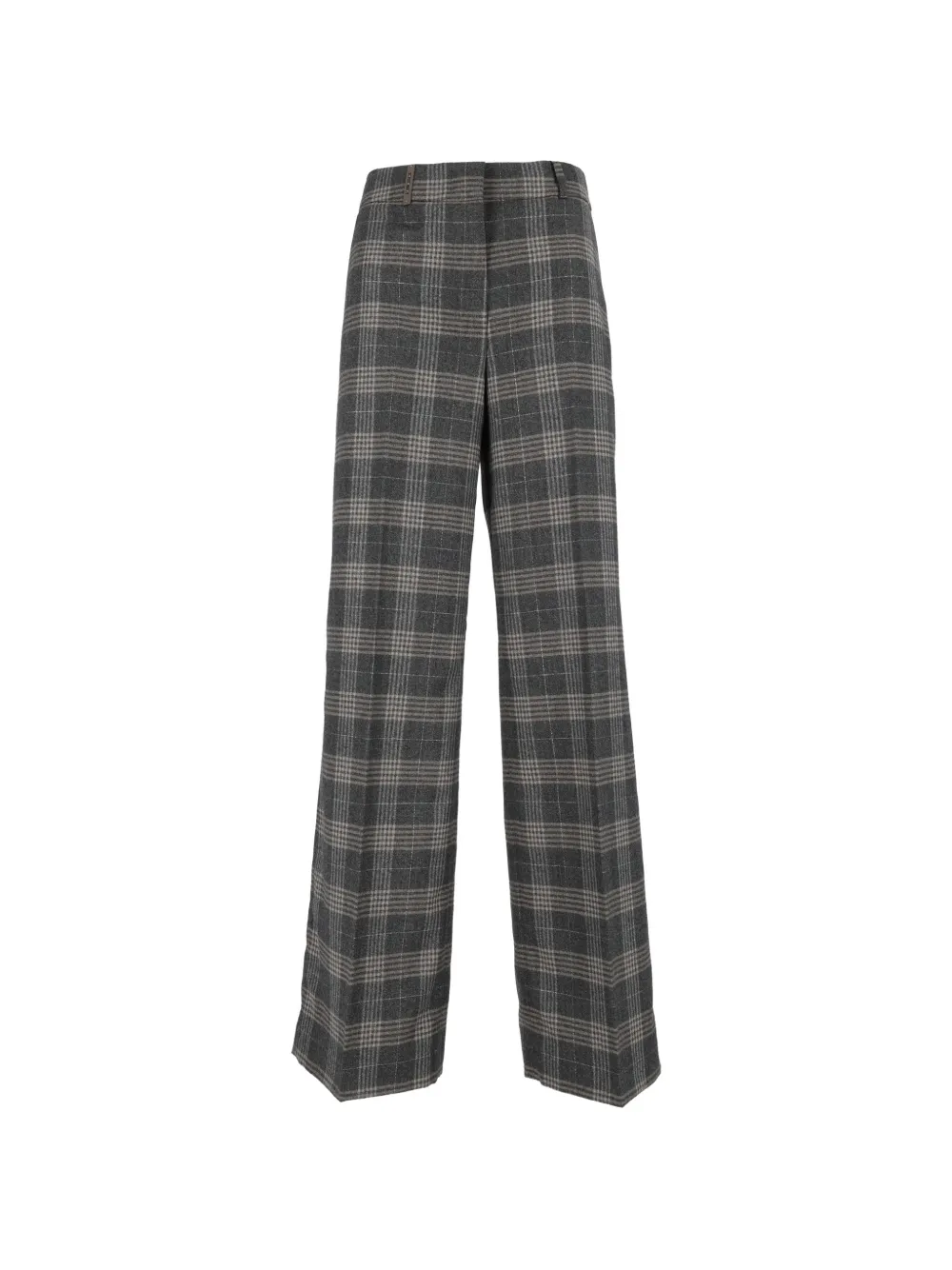 Peserico check-pattern wide-leg trousers Grijs