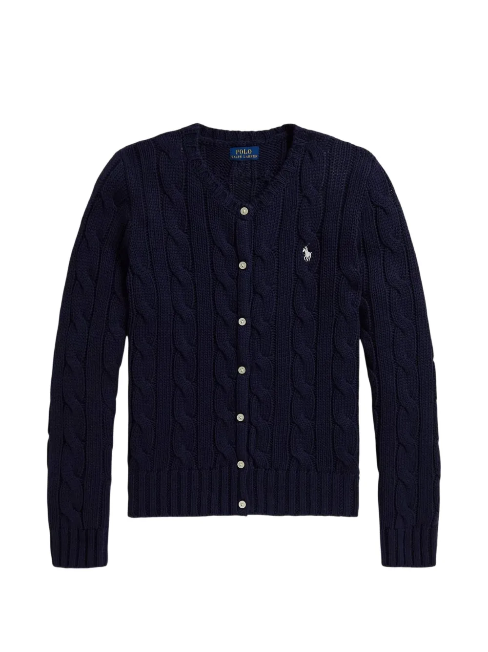 POLO RALPH LAUREN KIDS cable-knit cotton cardigan - Blu