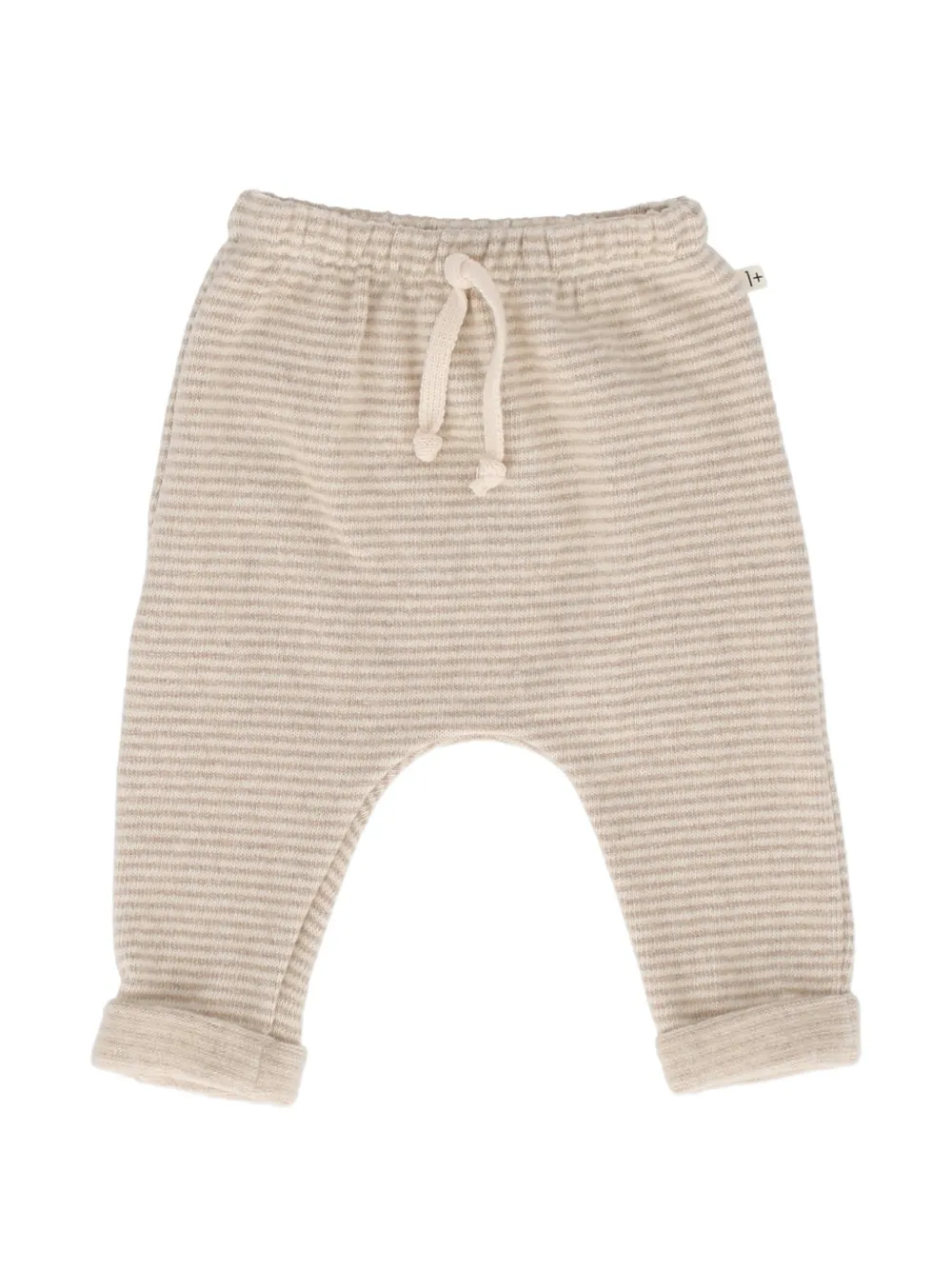 1 + IN THE FAMILY Gestreepte legging met trekkoord Beige
