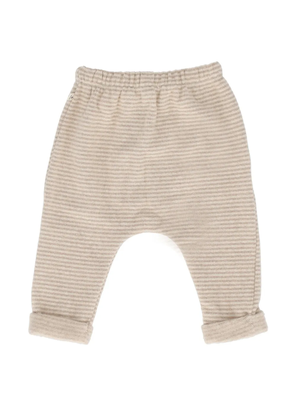 1 + IN THE FAMILY Gestreepte legging met trekkoord Beige
