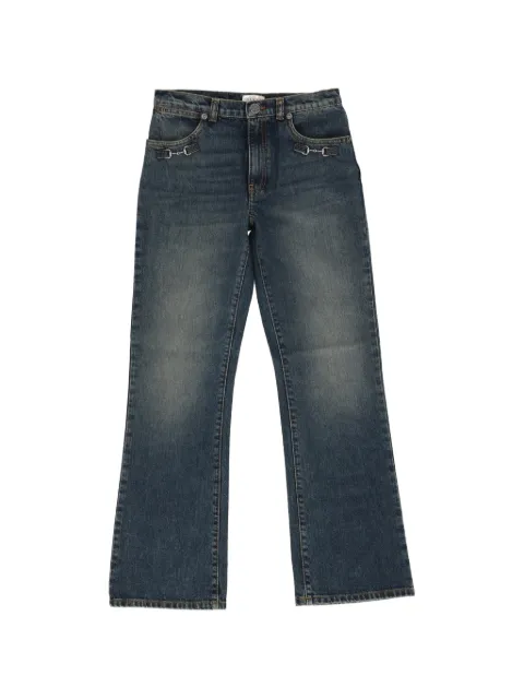 Gucci Kids Horsebit fadded-effect jeans