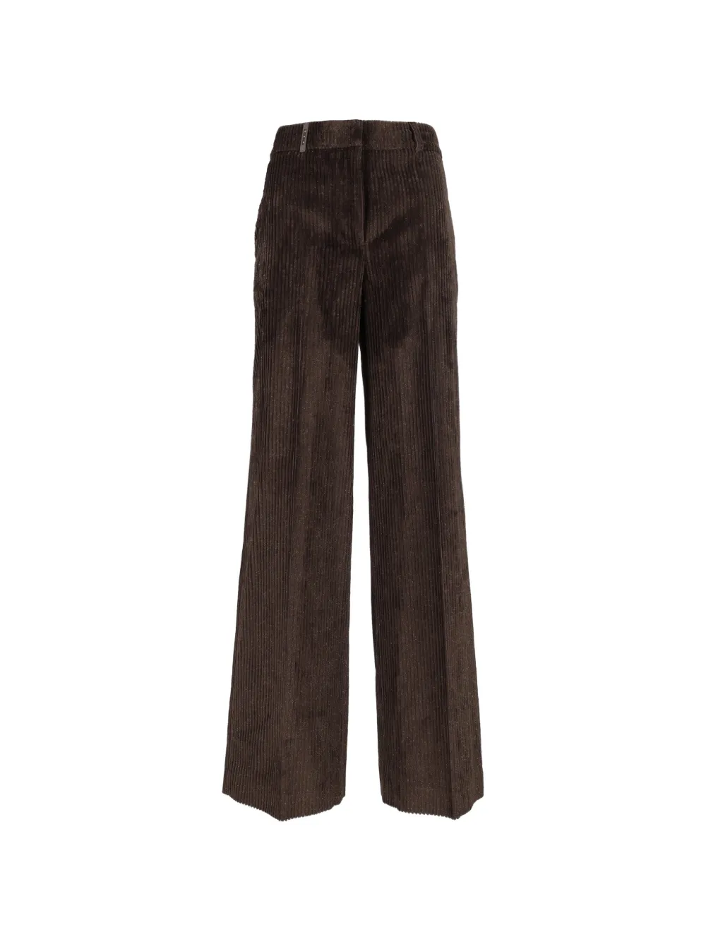 Peserico corduroy-effect wide-leg trousers Bruin