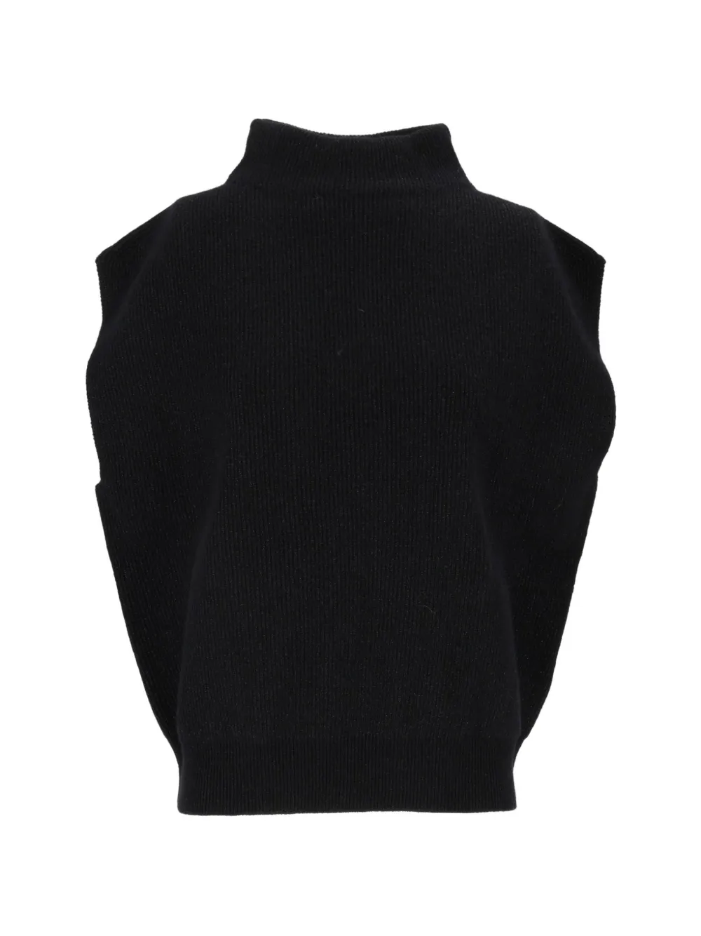 Peserico ribbed-knit sleeveless sweater - Nero