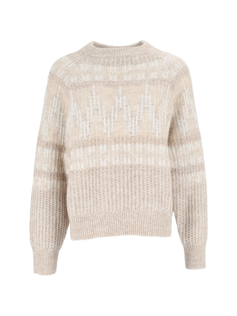 Peserico pull à manches raglan en maille intarsia - Tons neutres