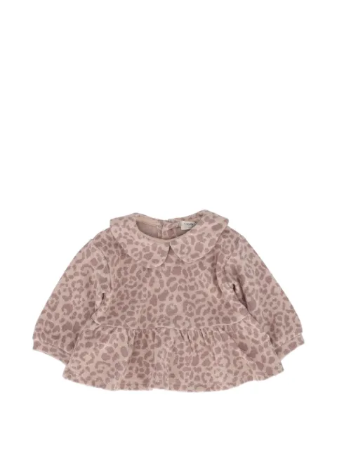 1+ In The Family leopard-print ruffled blouse