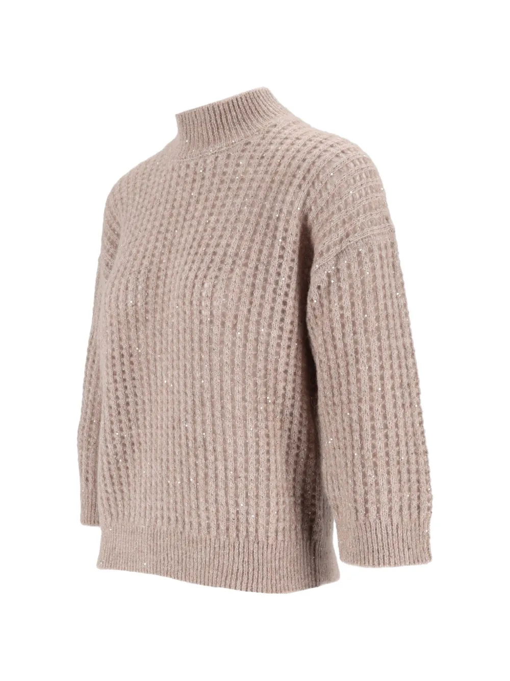 Peserico Chunky gebreide trui verfraaid met pailletten Roze