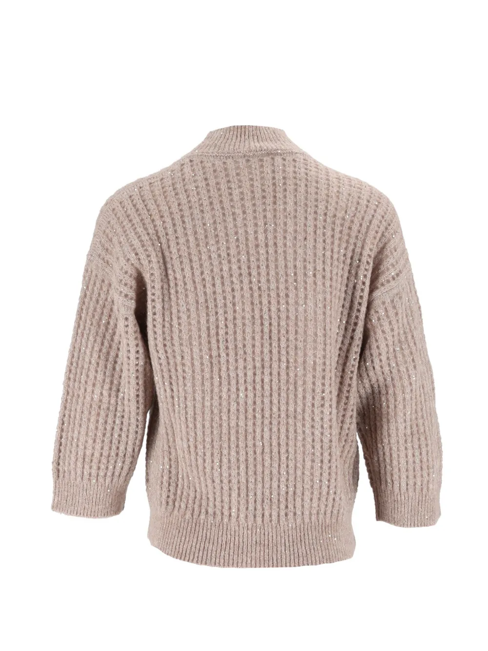 Peserico Chunky gebreide trui verfraaid met pailletten Roze