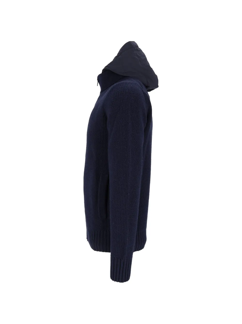 Ballantyne Vest met elleboogpatches en capuchon Blauw