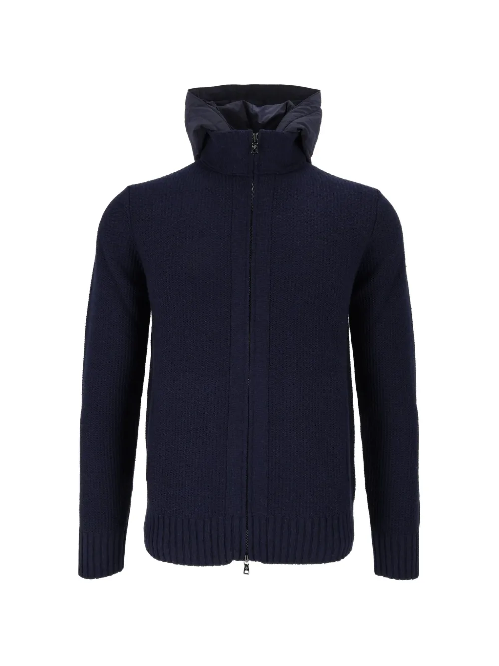 Ballantyne hooded elbow-patch cardigan