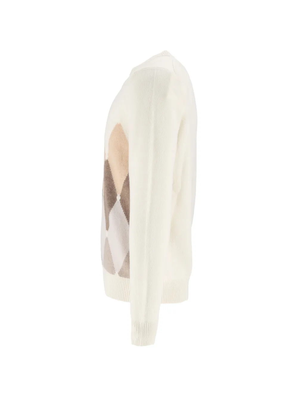 Ballantyne Trui met argyle intarsia Beige