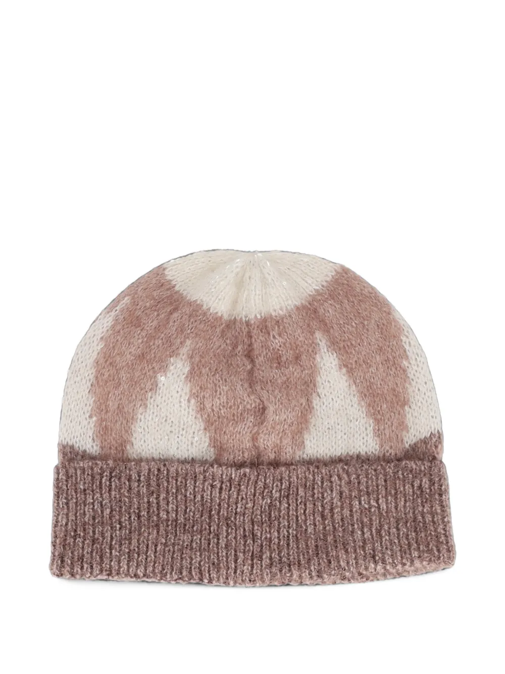Peserico intarsia-knit beanie hat Beige