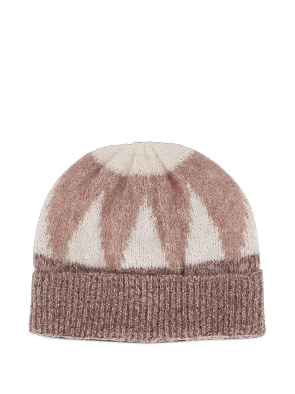 Peserico intarsia-knit beanie hat Beige