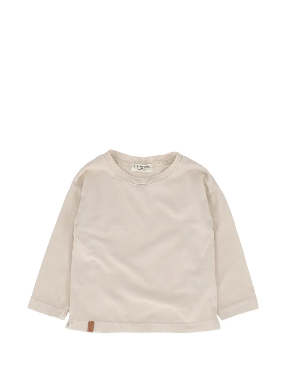 1 + IN THE FAMILY Surrey long-sleeve cotton T-shirt - Toni neutri