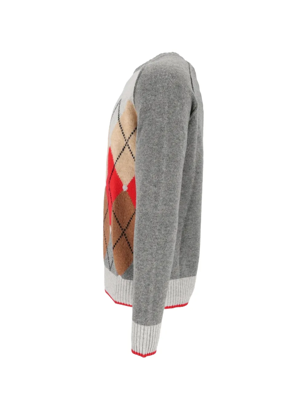 Ballantyne Trui met argyle intarsia Grijs